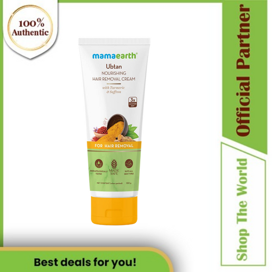 Mamaearth Ubtan Nourishing Hair Removal Cream With Turmeric & Saffron - 100 g