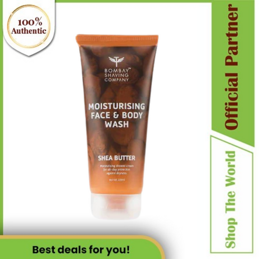 Bombay Shaving Company Moisturising Face & Body Wash with Shea Butter - 200 ml (Expiring August 2024)