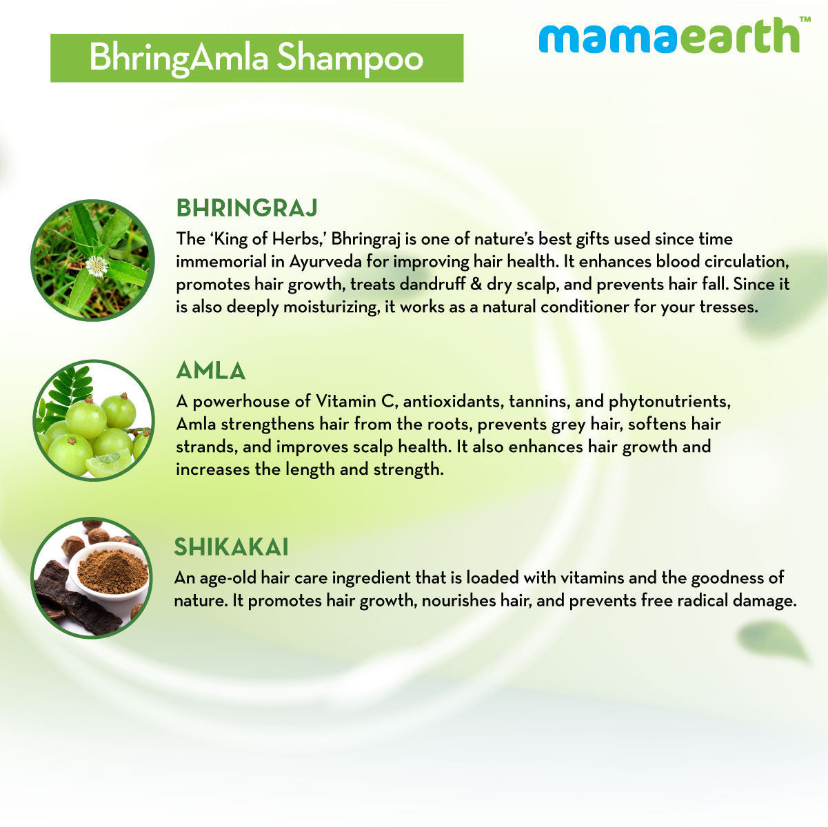 Mamaearth BhringAmla Shampoo and Conditioner Combo (250 ml each)