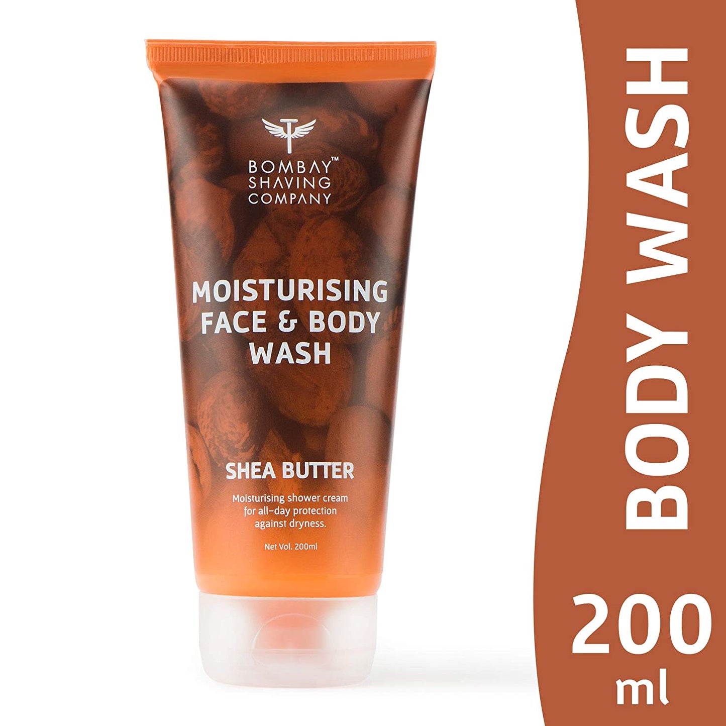 Bombay Shaving Company Moisturising Face & Body Wash with Shea Butter - 200 ml (Expiring August 2024)