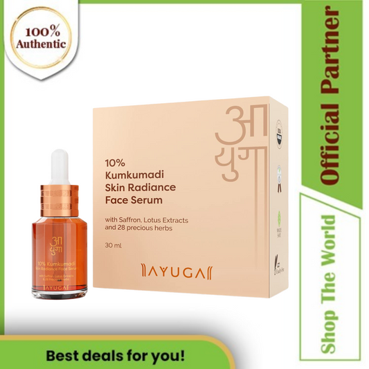 Ayuga Deep Moisturizing 10% Kumkumadi Skin Radiance Oil-based Face Serum with Saffron & Lotus Extracts - 30 ml