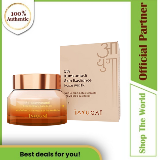 Ayuga Uneven Skin Tone Reduction 5% Kumkumadi Skin Radiance Face Mask with Saffron & Lotus Extracts - 50 gm