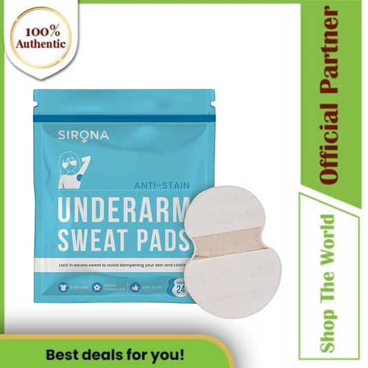 Sirona Anti-Stain Under Arm Sweat Pads for Men and Women - 24 Pads