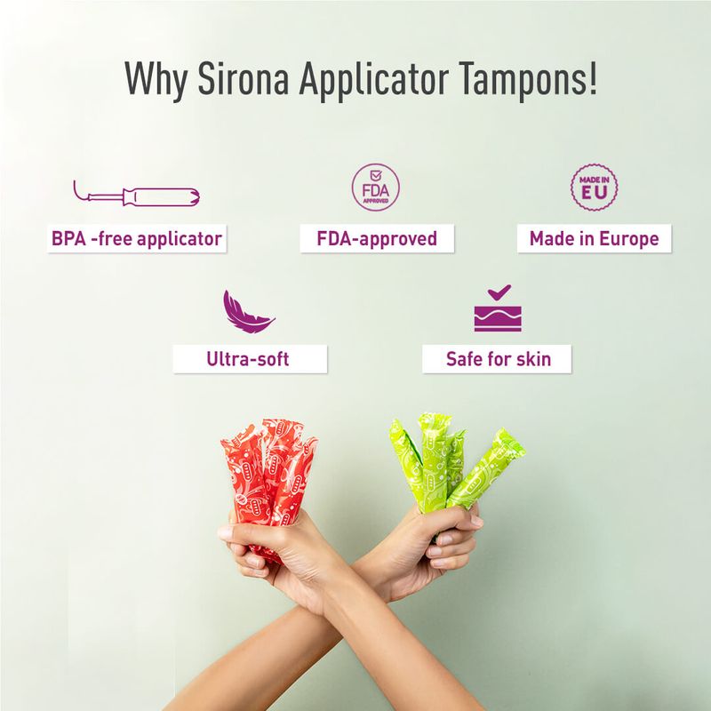 Sirona Periods Made Easy Applicator Tampons for Normal Flow - 16 Pcs