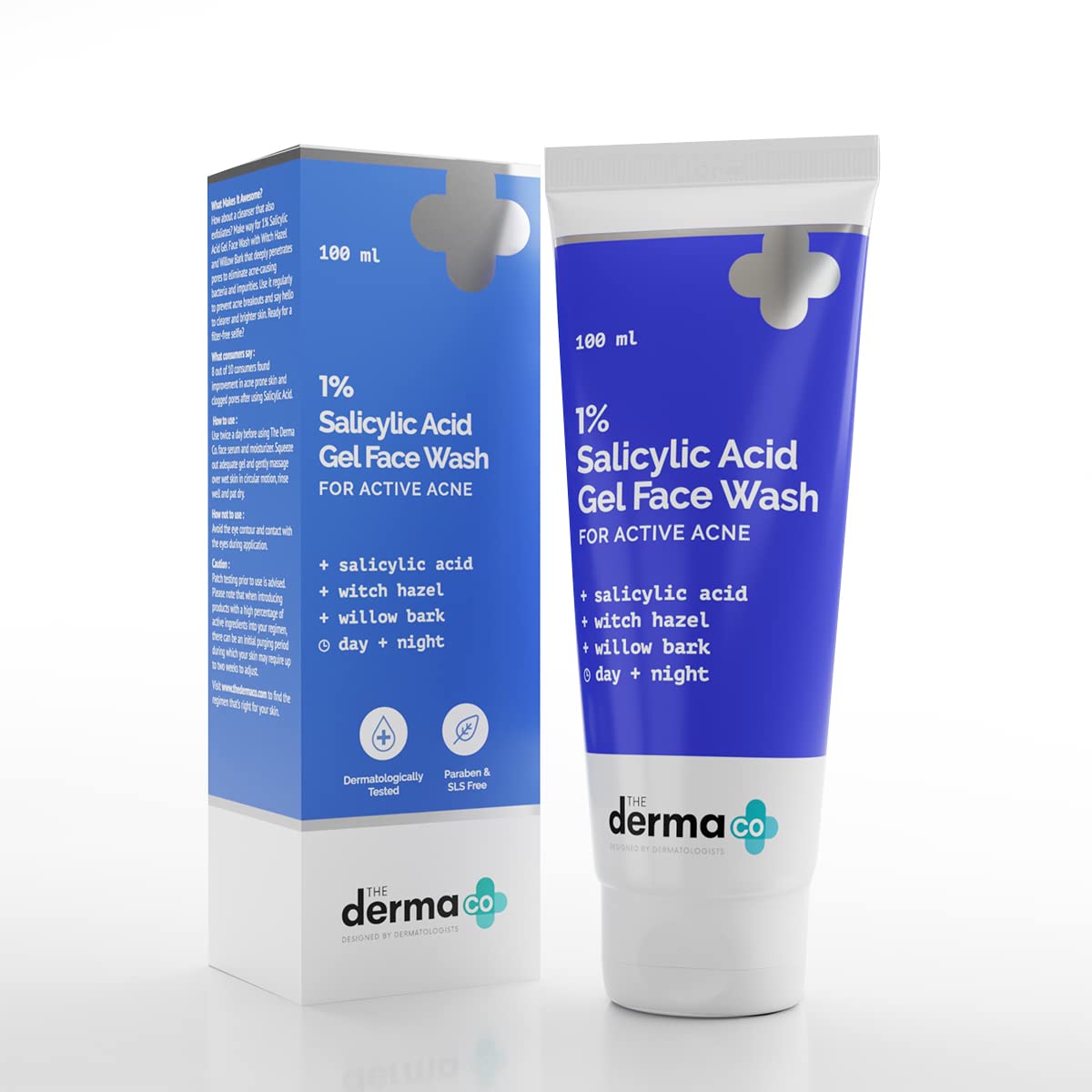 The Derma Co Salicylic Acid Goodbye Active Acne Trio (Gel Face Wash 100 ml + Face Serum 30 ml + Clay Face Mask 30 gm)
