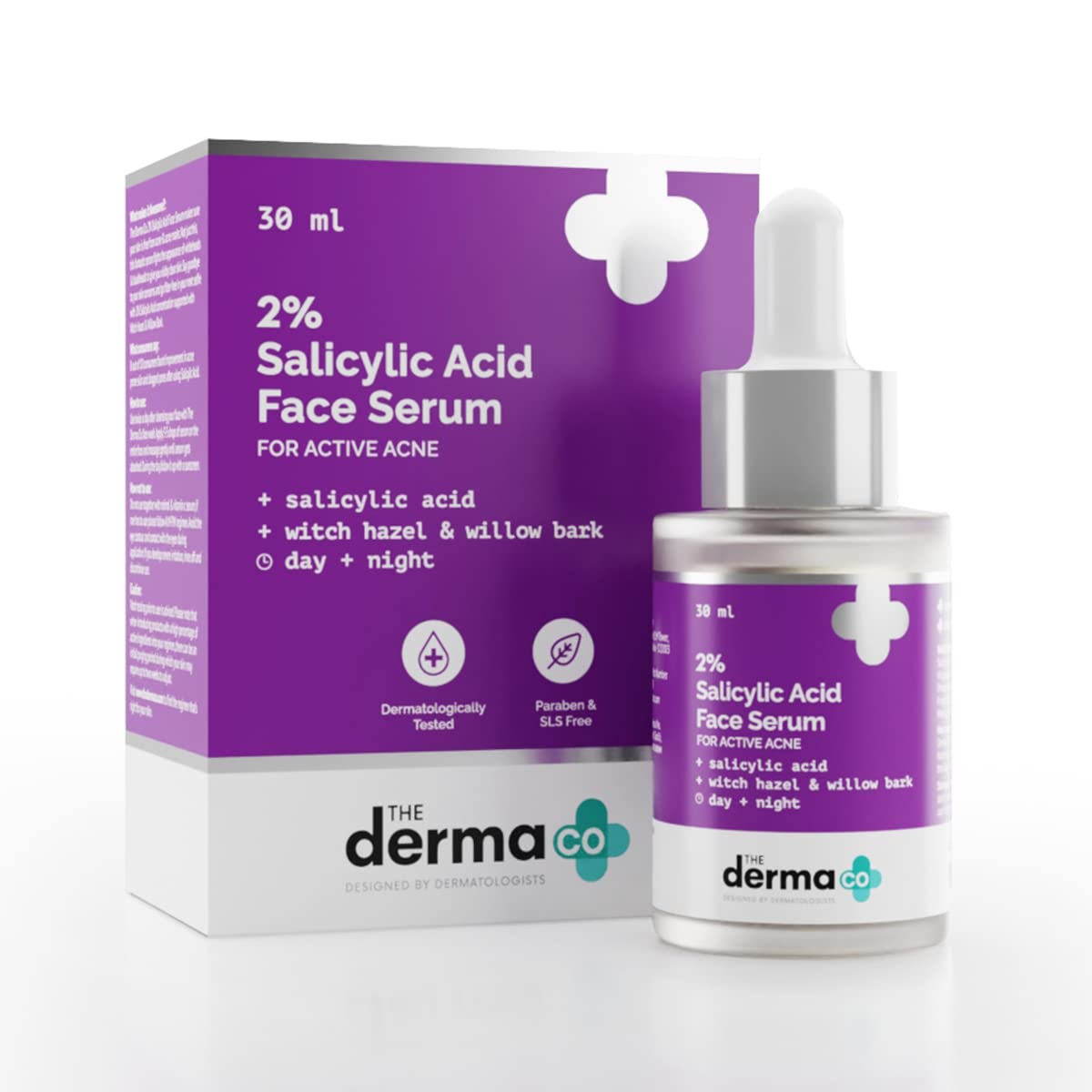 The Derma Co Salicylic Acid Goodbye Active Acne Trio (Gel Face Wash 100 ml + Face Serum 30 ml + Clay Face Mask 30 gm)