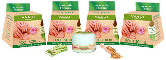 Vaadi Herbals Organic Foot Scrub with Fenugreek & Lemongrass Oil, 30 gm