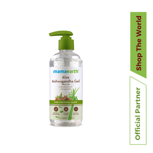 Mamaearth Aloe Ashwagandha Gel for Hydrated and Glowing Skin - 300 ml