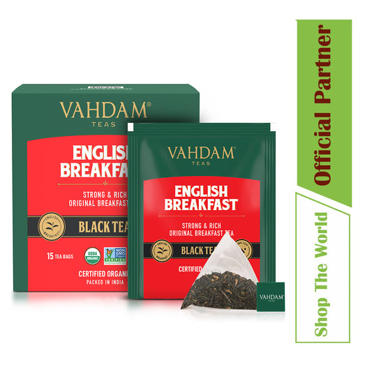 Vahdam English Breakfast Black Tea (15 Tea Bags)
