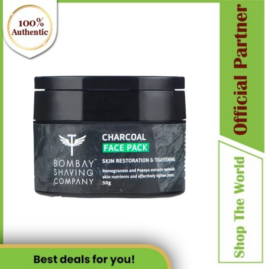 Bombay Shaving Company Skin Tightening & Restoration Charcoal Face Pack - 50 gm (Expiring July 2024)