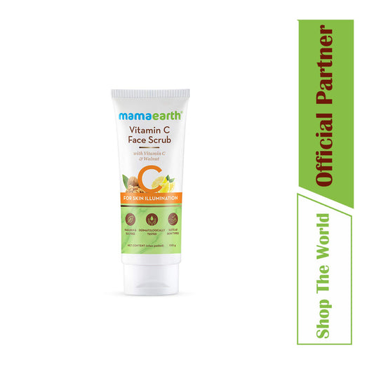 Mamaearth Vitamin C Face Scrub with Walnut for Skin Illumination - 100 g