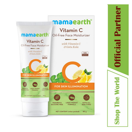 Mamaearth Skin Illuminating Vitamin C Oil-Free Moisturizer with Gotu Kola, 80 ml