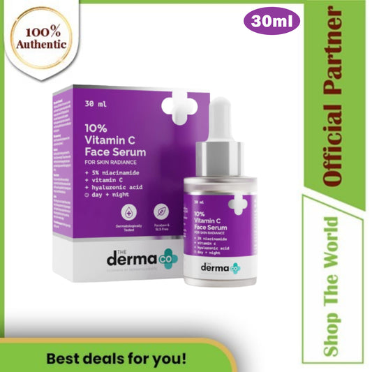 The Derma Co Skin Radiance 10% Vitamin C Face Serum with 5% Niacinamide & Hyaluronic Acid, 30 ml