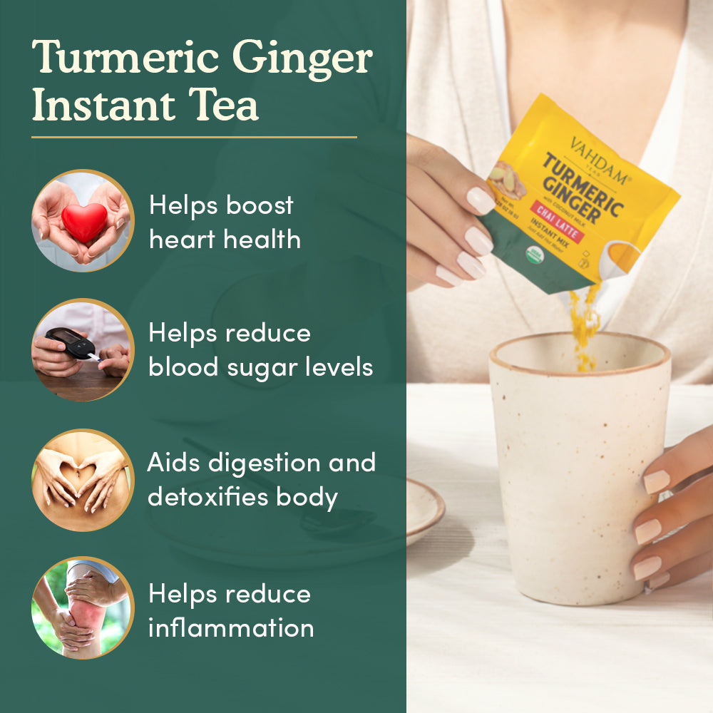 Vahdam Turmeric Ginger Herbal Tea (15 Tea Bags)