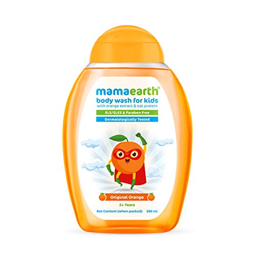 Mamaearth Body Wash For Kids with Orange & Oat Protein for age 2+ years - 300 ml
