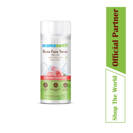 Mamaearth Pore Tightening Rose Face Toner with Witch Hazel, 200ml