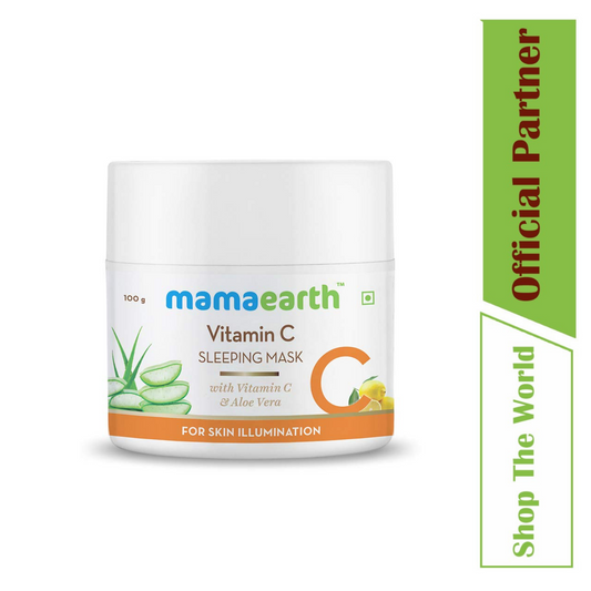 Mamaearth Skin Illumination Vitamin C Sleeping Mask with Aloe Vera, 100 gm