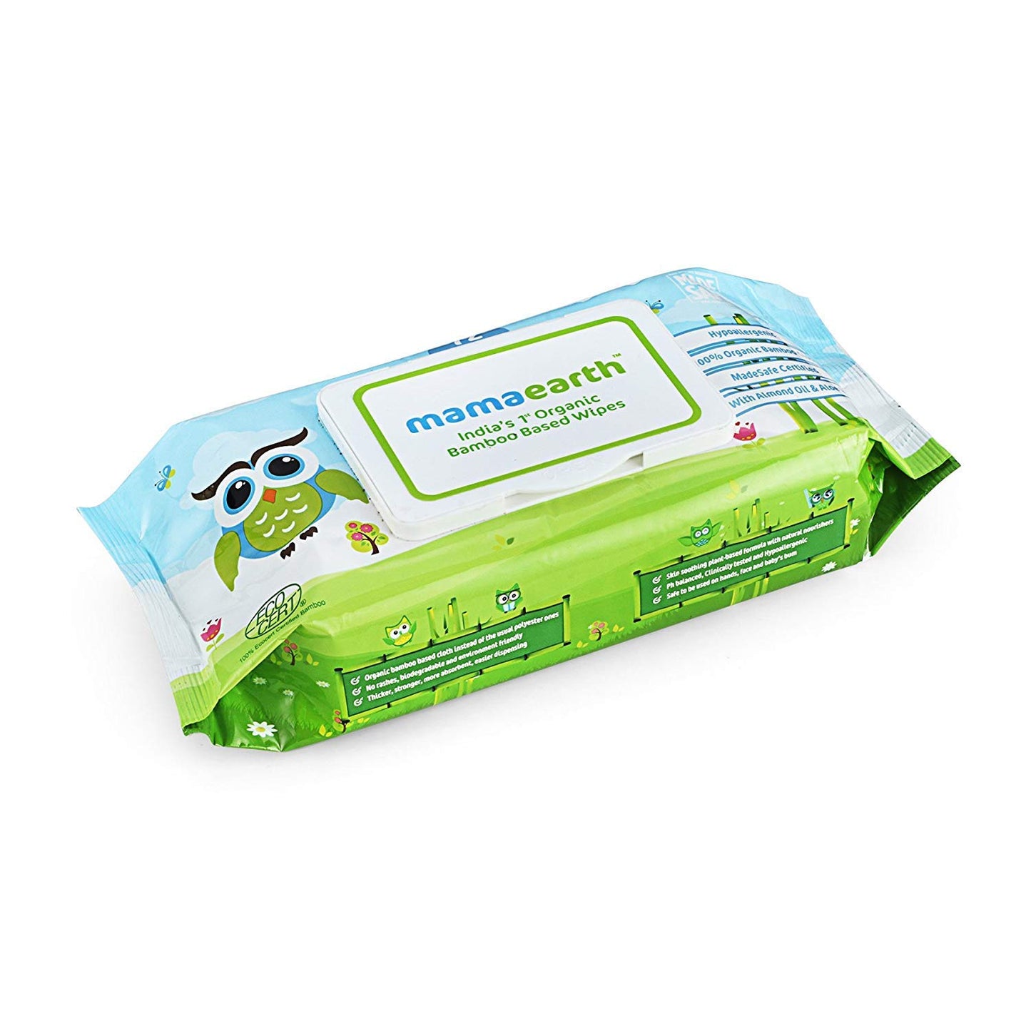 Mamaearth Organic Bamboo Based Baby Wet Wipes - Pack of 1 (1x72)