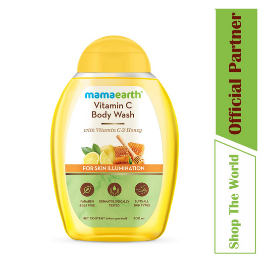 Mamaearth Skin Illumination Vitamin C Body Wash with Honey (300ml)
