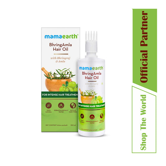 Mamaearth Intense Hair Treatment BhringAmla Hair Oil with Bhringraj and Amla - 250 ml