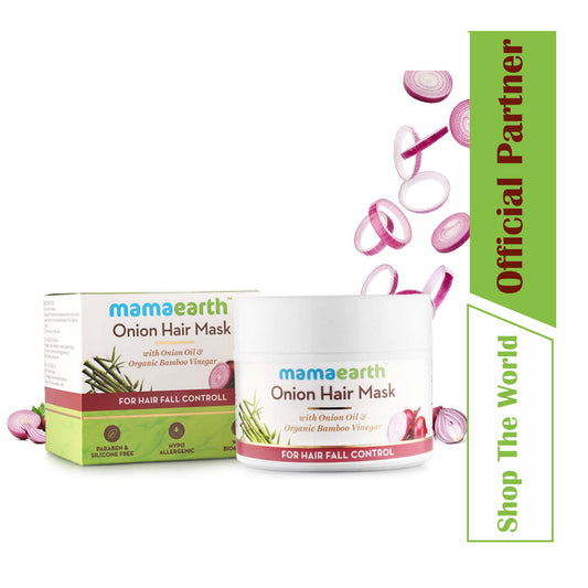 Mamaearth Anti-Hairfall Onion Hair Mask With Onion Oil and Organic Bamboo Vinegar - 200ml