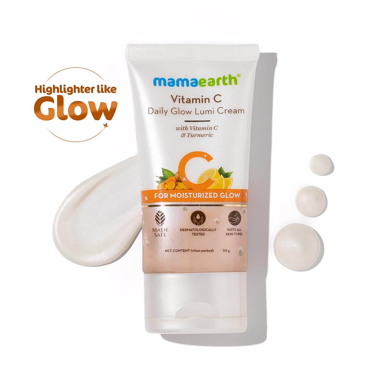 Mamaearth Vitamin C Daily Glow Lumi Cream with Vitamin C & Turmeric - 30 g