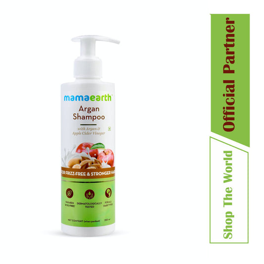 Mamaearth Argan Shampoo with Argan and Apple Cider Vinegar for Frizz-Free and Stronger Hair - 250ml