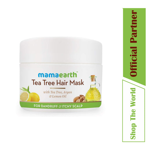 Mamaearth Anti Dandruff Tea Tree Hair Mask with Tea Tree, Argan and Lemon Oil For Itch Treatment - 200ml