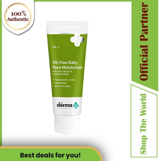 The Derma Co Oil-Free Daily Face Moisturizer With Hyaluronic Acid, Ceramides & Multivitamins - 100 g