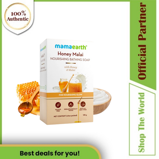 Mamaearth Honey Malai Nourishing Bathing Soap with Honey & Malai - 125 g