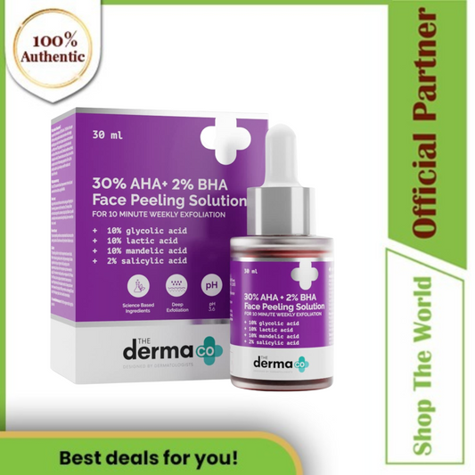 The Derma Co Deep Exfoliating 30% AHA + 2% BHA Beginner Face Peeling Solution - 30 ml