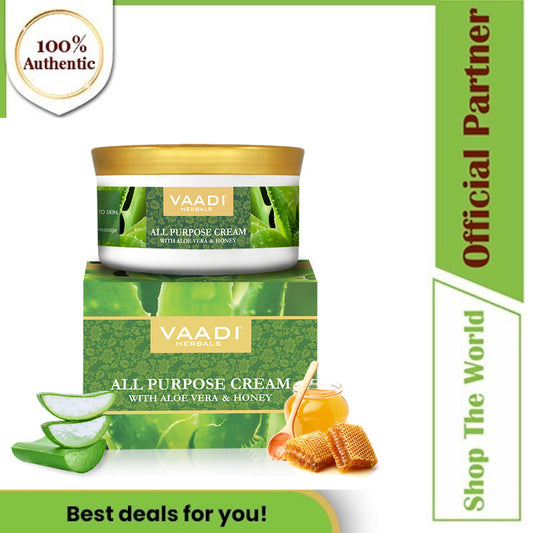 Vaadi Herbals Organic All Purpose Cream with Aloe Vera, Honey & Manjistha, 150 gm
