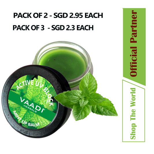Vaadi Herbals Organic Lip Balm with Mint - Lip Renewing  Therapy, 6 gm