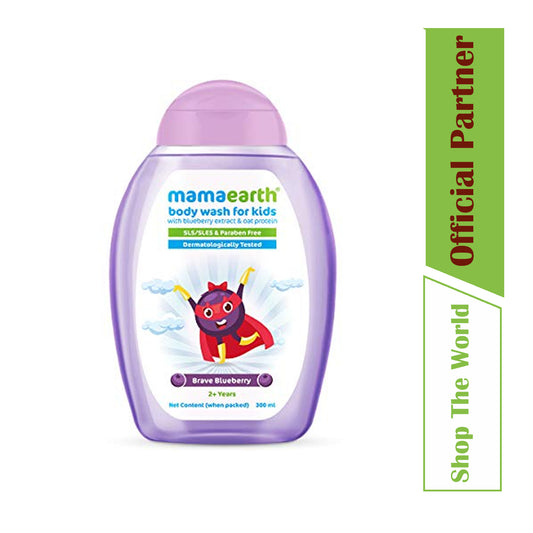 Mamaearth Body Wash For Kids with Blueberry and Oat Protein for age 2+ years - 300 ml