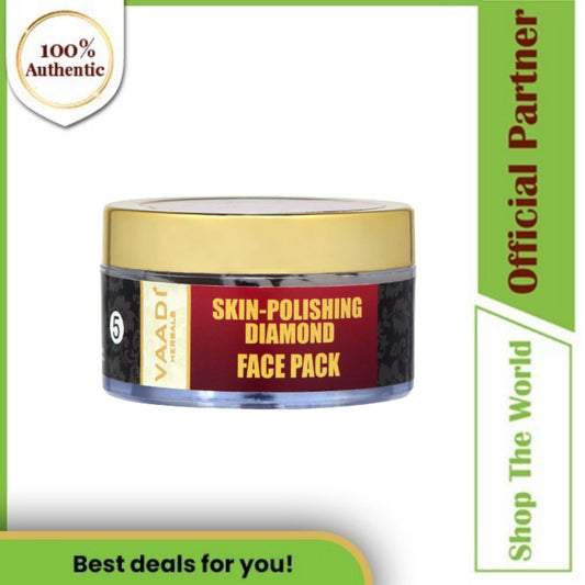 (Expiring Sept. 2024) Vaadi Herbals Organic Skin-Polishing Diamond Face Pack, 70 gm